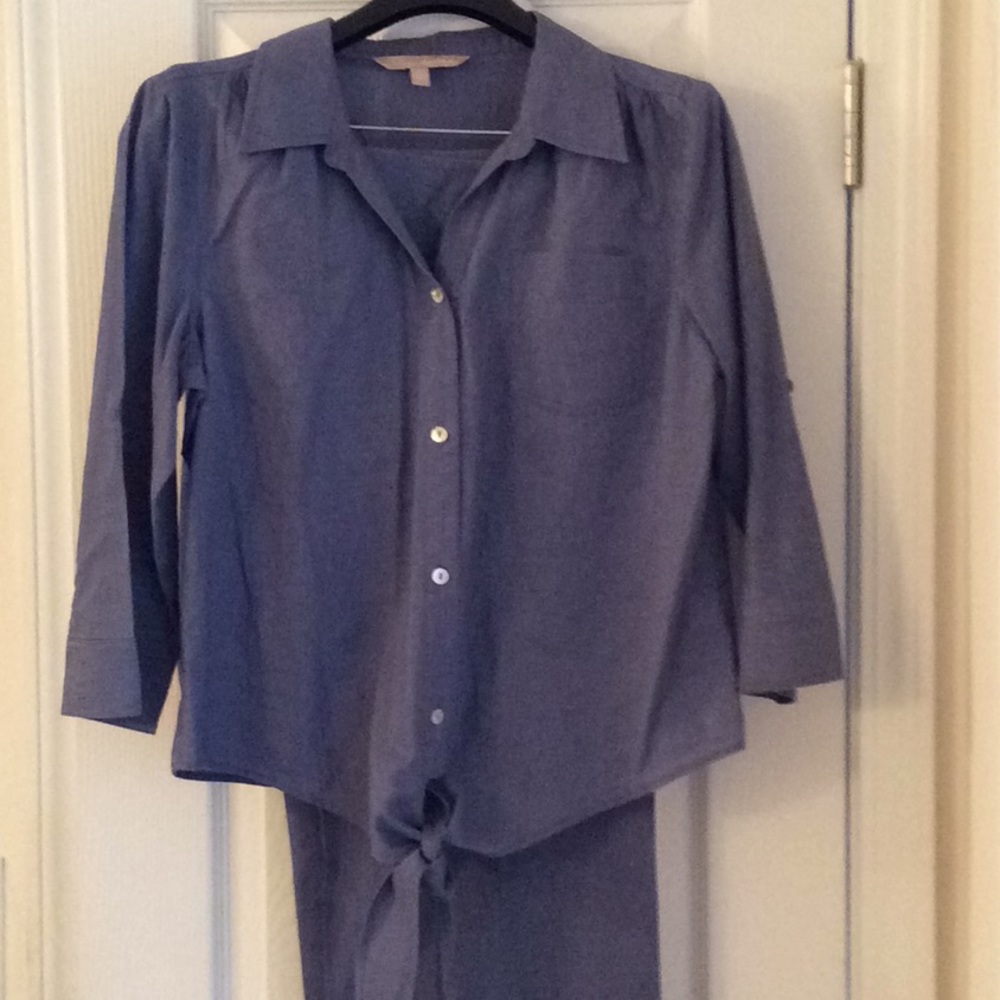 Two piece summer linen suit